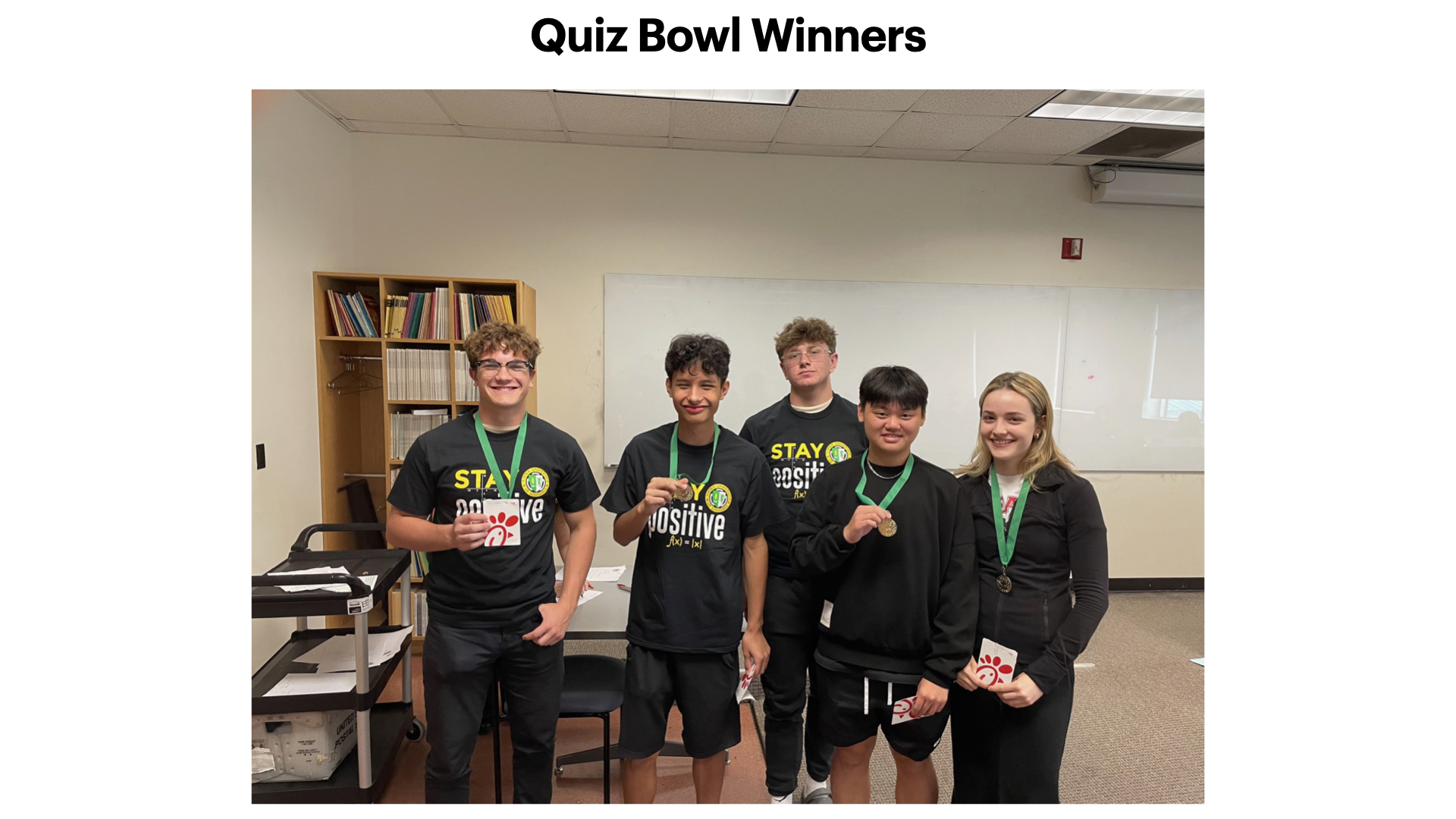 Quiz Bowl Winnersr