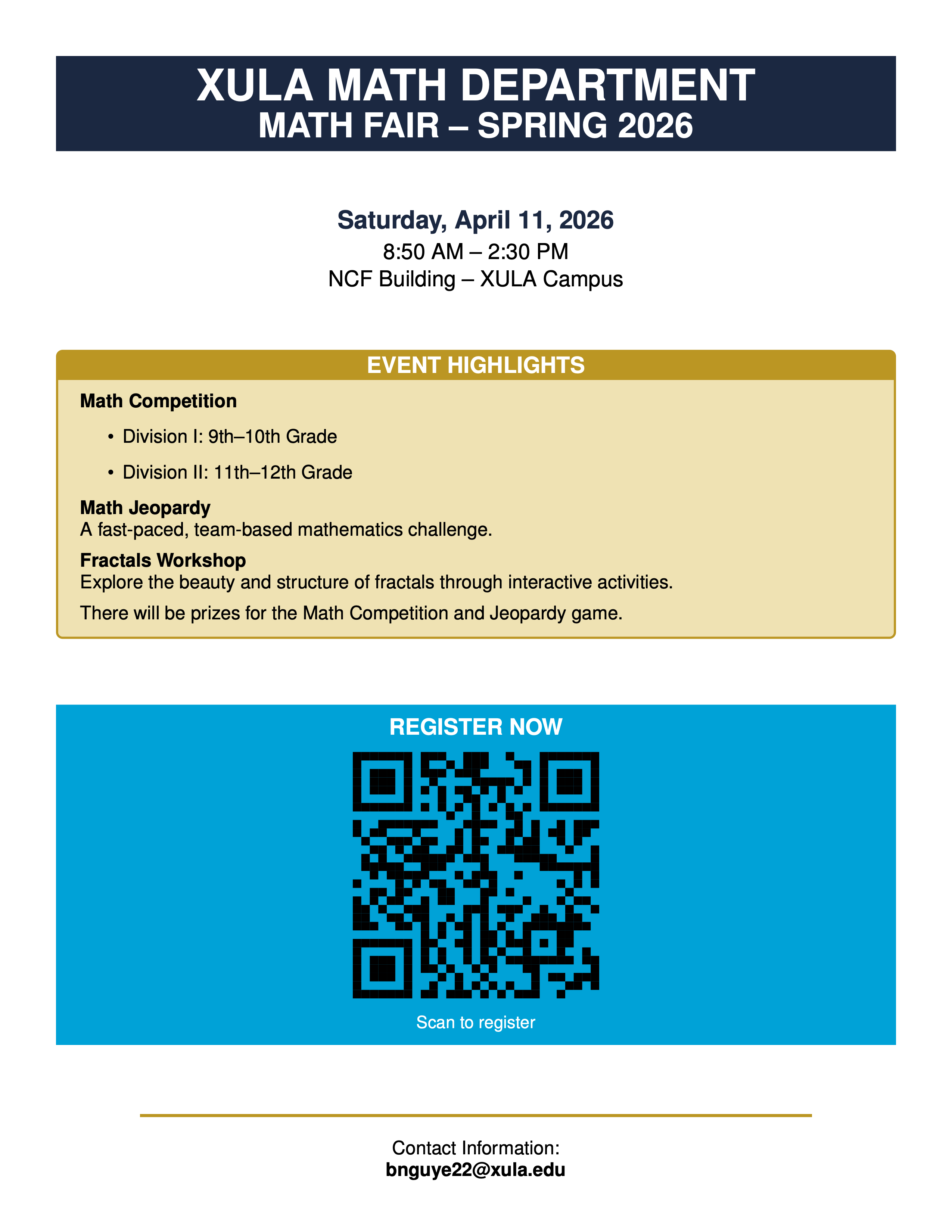 Math Fair 2026 flyer